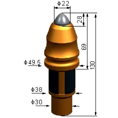 Carbide Round Shank Chisel