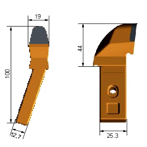 Foundation Driller Tool Pick Bit Tip for Rock