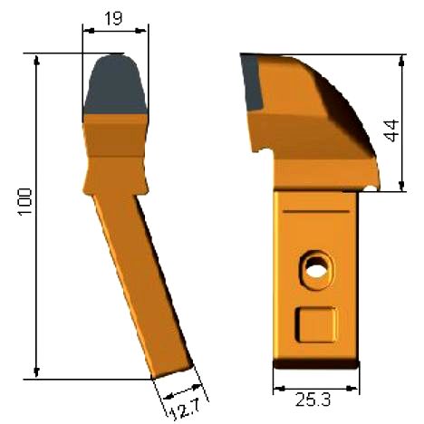 Caisson Driller Pick for Rock|Foundation Drilling Tools|bit|tips