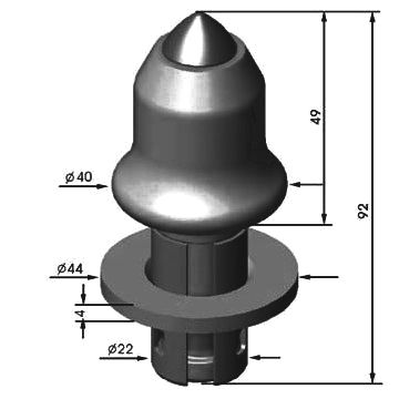 RM-18(W1-17-22) D17-H92 Road Milling Bits-Planing Picks