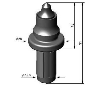 TB18(RS04)  D17.5-H91 Trenching Bit |Treching Pick