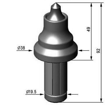 TB16(RS02)  D16-H92 Trenching Bit |Treching Pick