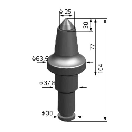 TS30 D25-H154 矿用截齿|矿用硬质合金刀头