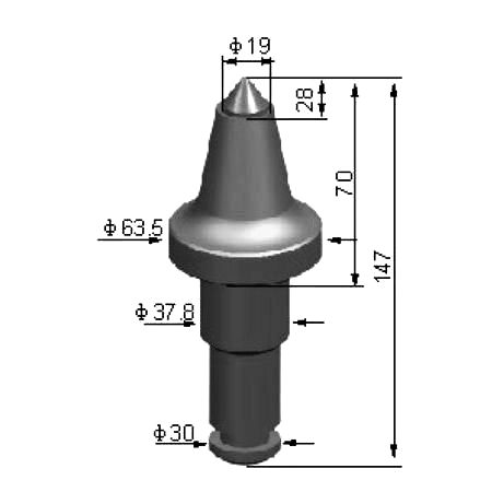 SM-06 D19-H147 矿用截齿|矿用硬质合金刀头