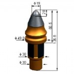 Carbide round shank bit