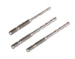 Hex shank masonry drill bits